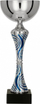 Kupë sportive Victoria Sport Metal Cup, 27cm, metal, argjend me blu