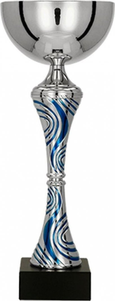 Kupë sportive Victoria Sport Metal Cup, 27cm, metal, argjend me blu