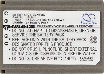 Bateri për kamerë Cameron Sino BLN-1, 1050mAh, Li-ion, gri