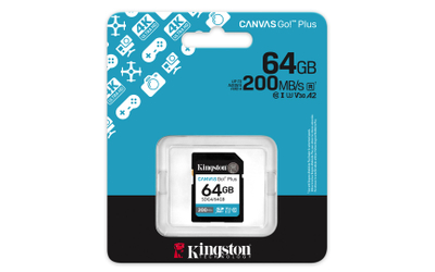 Kartë memorie Kingston Canvas Go Plus, 64GB, SDXC