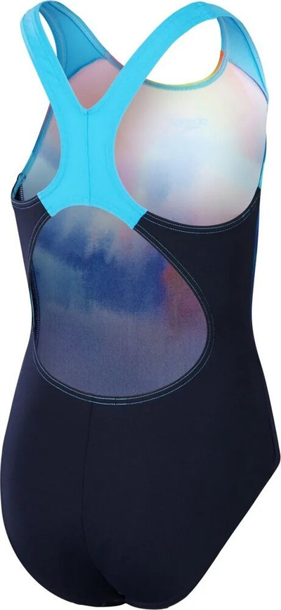 Kostum noti për goca Speedo Digital Placement Splashback, Endurance+, shumëngjyrësh navy