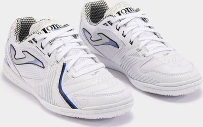 Patika futbolli Joma Dribling 2402 për sallë, indoor, të bardha me blu
