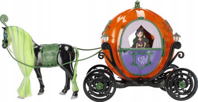 Set lodrash Mega Creative Carriage 524860, karrocë me kukull dhe kal, me drita edhe tinguj, portokalli