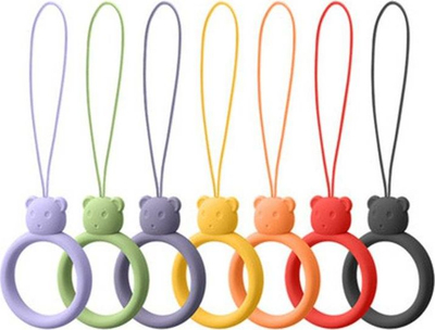 Varëse telefoni Hurtel Silicone Finger Pendant, silikon, me ariush, shumëngjyrëshe