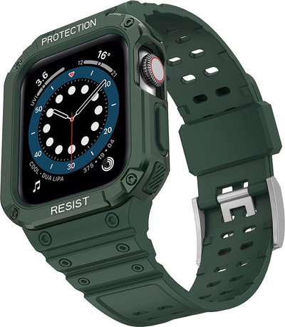 Rrip mbrojtës për Apple Watch 41/40/38 mm, TPU, sportiv, jeshil i errët