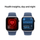 Apple Watch Series 10 GPS, 42mm, Silver Aluminum Case with Denim Sport Band, M/L