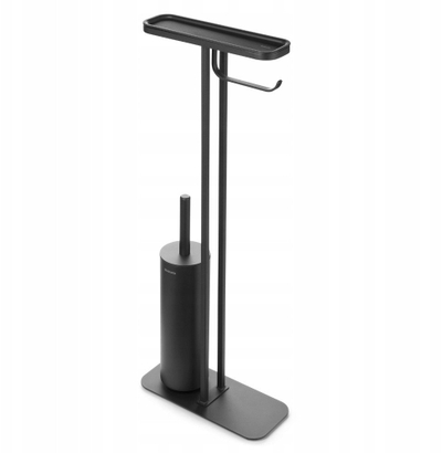 Set banjoje Brabantia Mindset Toilet Butler, mbajtëse letër tualeti, furçë tualeti, çelik inox, i bardhë