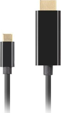 Kabllo Lanberg USB C në HDMI, 3 m, 4K 60 Hz, e zezë