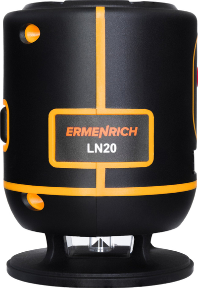 Nivel lazer Ermenrich LN20, vetënivelues, projeksion horizontal edhe vertikal, i zi me portokalli