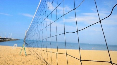 Top volejbolli plazhi Molten 1300, madhësia 5, lëkurë sintetike, i verdhë me lule