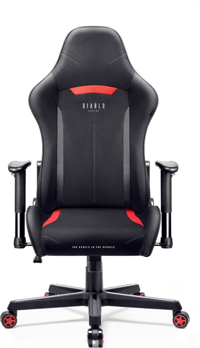 Гејминг стол Diablo Chairs X-ST4RTER, механизам за прилагодување, црно црвена