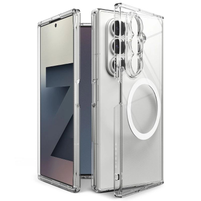 Mbrojtëse telefoni Ringke Fusion Magnetic, MagSafe, Galaxy Z Fold 7, transparente