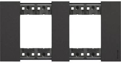 Pllakë përfundimi Legrand Living Now Les Noirs BTKA4802M2KG, 2x2 module, dekorative, e zezë
