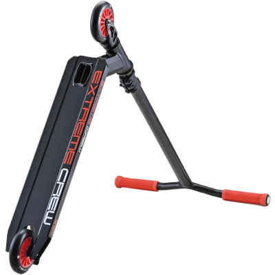 Trotinet freestyle Victoria Sport Extreme Stunt Scooter 100mm, rrota 100mm, i zi me të kuqe