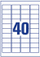 Etiketa Avery Zweckform TripleBond L6140-20, 20 fletë, të bardha