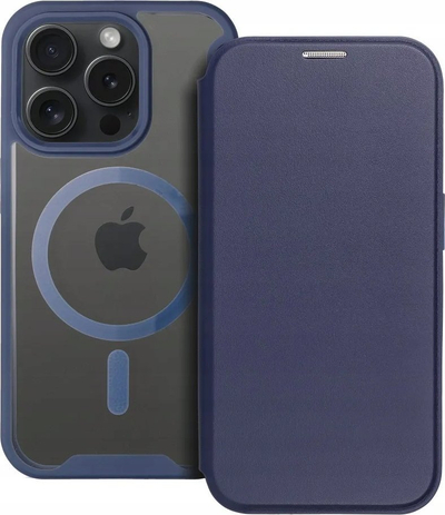 Futrollë Smart Mag për iPhone 15 Pro Max, MagSafe, blu