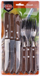 Set takëmesh për biftek Happy Green, 12 copë, çelik inox, doreza druri