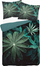 Set posteli Detexpol 3D Microfiber Leaves, 160x200 cm, mikrofibër, i zi me jeshile