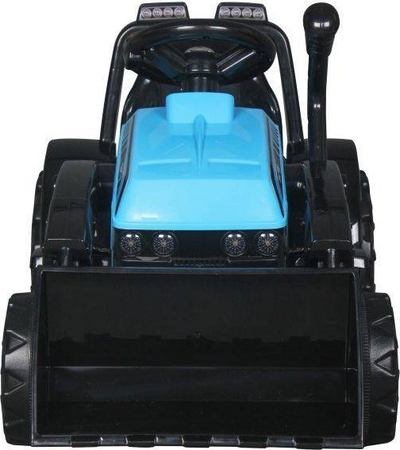 Traktor me bateri Leantoys ZP1001B, ride on për kalamaj, me kovë dhe borinë, blu e zezë
