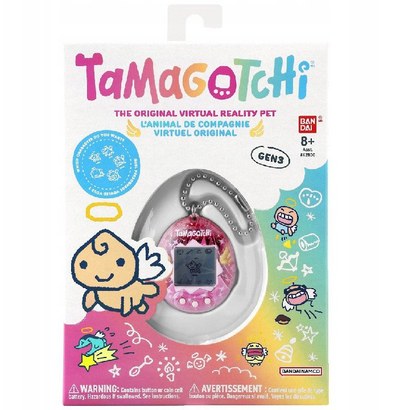 Lodër elektronike Bandai Tamagotchi Angel Dress, kafshë virtuale interaktive, ekran dixhital, shumëngjyrëshe