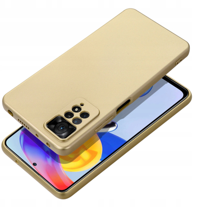 Маска за телефон Xiaomi Redmi Note 14 Pro 5G, Metallic Case TPU, златна