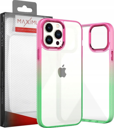 Mbulesë telefoni MX Rainbow për iPhone 14 Pro Max 6.7", transparente, kuqe jeshile