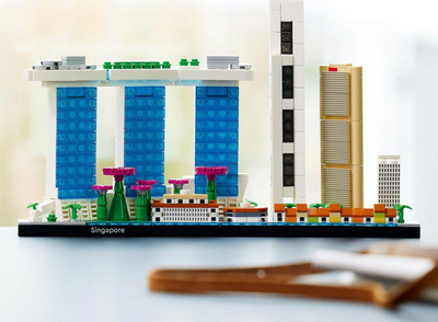 Lodër LEGO Architecture Singapore 21057, set ndërtimi për me mbledh
