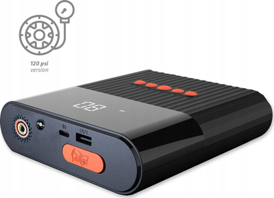 Powerbank me kompresor 4smarts Starter PitStop+, 8800mAh, 120 psi, i zi