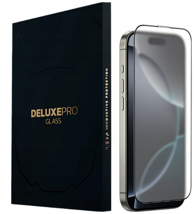 Xham mbrojtës iLera DeLuxe Frosted për iPhone 16 Pro, kundër gjurmëve të gishtërinjve, transparent