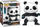 Figurë koleksionuese Funko POP Animation Jujutsu Kaisen Panda, vinyl, 9cm, bardh e zezë