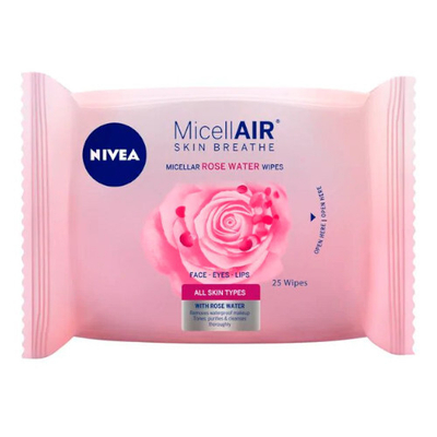 Lecka të lagështa Nivea Micellar Rose Touch, 25 copa