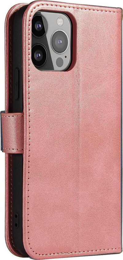 Kuti magnetike portofol për Xiaomi Redmi Note 12 4G, me stand, rozë