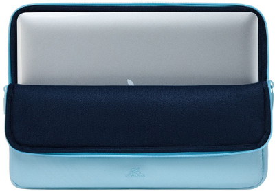Etui laptopi RivaCase Suzuka 7703, 13.3", RPET, blu pastel