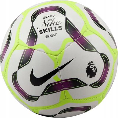 Top futbolli Nike Premier League Skills FZ3046-100 për stërvitje, i bardhë me të verdhë edhe vjollcë