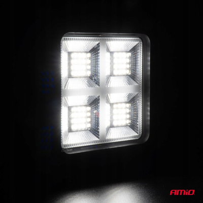 Reflektor pune LED AMiO 04200, IP67, dritë e bardhë e ftohtë, i zi