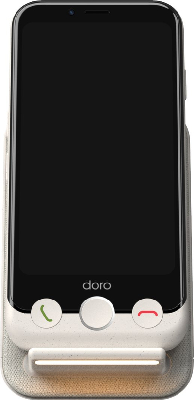 Karikues pa tela Doro Aurora Series, stand për telefon, i bardhë