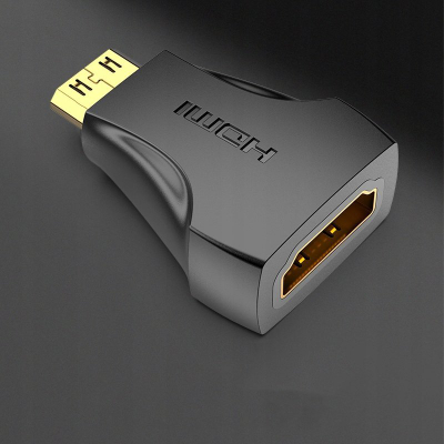 Adaptor Mini HDMI në HDMI Vention, 4K, i veshur me ar, i zi