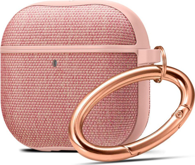 Kuti mbrojtëse Spigen Urban Fit për AirPods 4, me karabinë, rozë gold