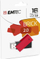 USB flash Emtec Brick C350, 16GB, USB 2.0, e kuqe me të zezë