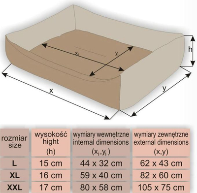 Shtrat për qen Hobbydog Bed Eco XXL, material kordura, i zi