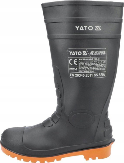 Çizme pune Yato Portland S5, me hundë çeliku, nr. 42, të zeza