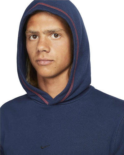 Bluzë me kapuç Nike FC Fleece Hoodie M DC9024-410, pambuk poliester, për meshkuj, blu navy