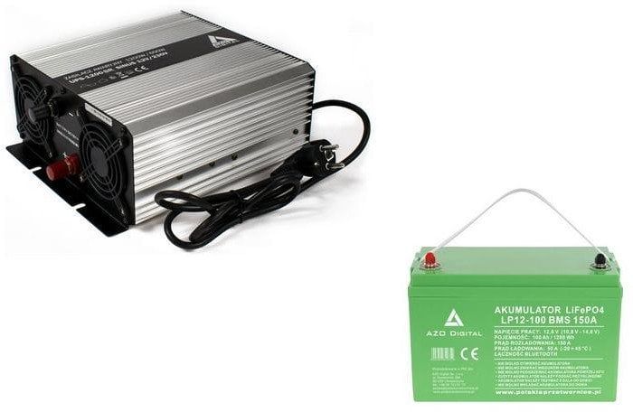 Set furnizimi emergjent Sinus UPS-1200SR, 1200W, bateri LiFePO4 100Ah 12V, gri