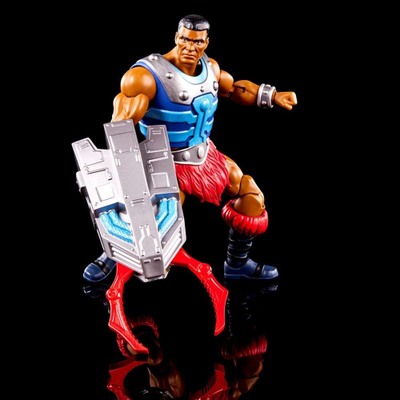 Figurë aksioni Mattel Masters of the Universe Origins Clamp Champ, 7", me shumë nyje lëvizje, shumëngjyrëshe