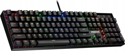 Tastierë mekanike Mirax GK-352, RGB, OUTEMU Blue, me kabllo, e zezë