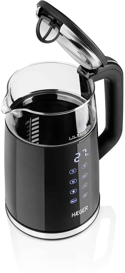Електричен бокал Haeger L2200W, 1.7L, 2200W, црн
