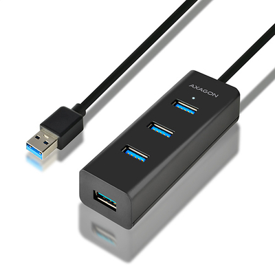 Shpërndarës për USB Axagon, i zi
