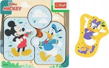 Puzzle druri TREFL Mickey Mouse and Friends, 6 copa, me ngjyra