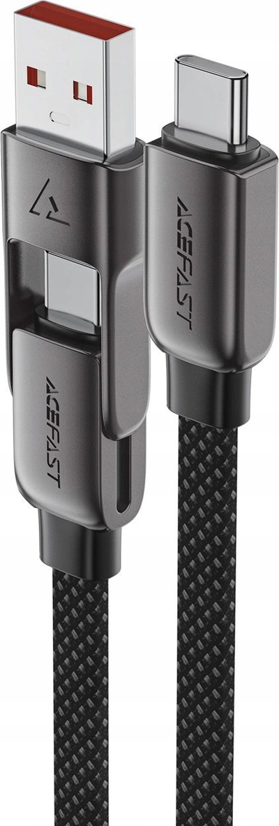 Kabllo USB Acefast C13-05, USB-C në USB-A, 0.2 m, 3A, e zezë