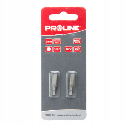 Set bitash Proline 10610, 1/4", 3mm, 25mm, gri